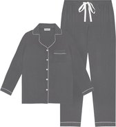 Made Wright London Bamboe Pyjama set | kleur Carchoal Grey | maat  M-40