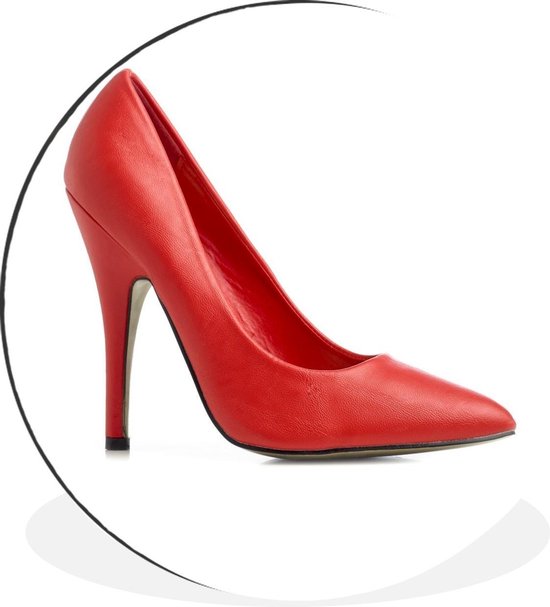Wandcirkel Hakken aluminium - Elegante rode schoen met hak 90 bol.com