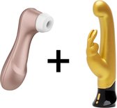 Satisfyer Pro 2 met Golden Greedy girl Vibrator Combinatie Voordeel Set