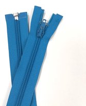 Deelbaar spiraal rits 60 cm Blauw .