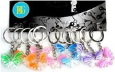 Vlinder Sleutelhanger | traktatie | uitdelen | 6 stuks