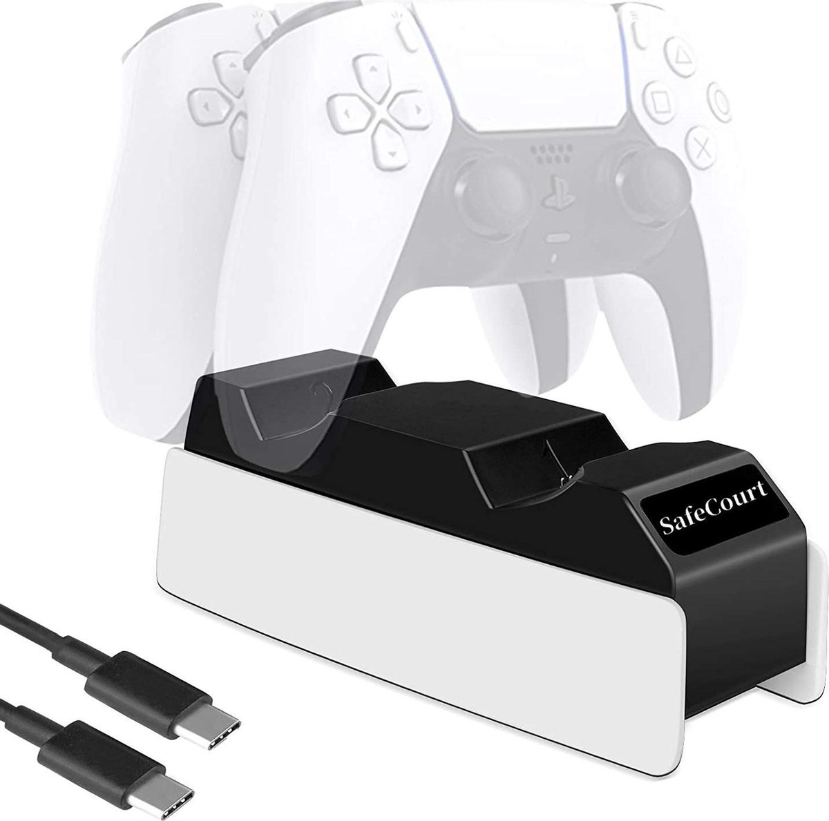 Safecourt - PlayStation 5 Oplaadstation - Snel opladen - USB-c - Twee