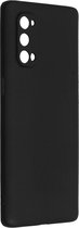 HB Hoesje Geschikt voor Oppo Reno 4 5G Zwart - Siliconen Back Cover