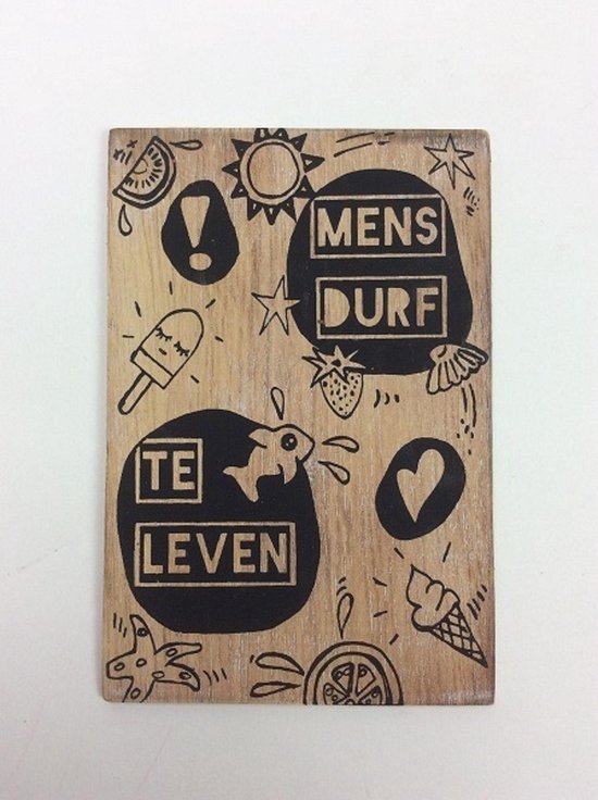 Postkaart Mens durf te leven