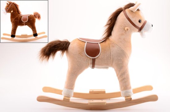 Sweety-Toys 6250 Blacky Hobbelpaard, beweegbare bek en staart