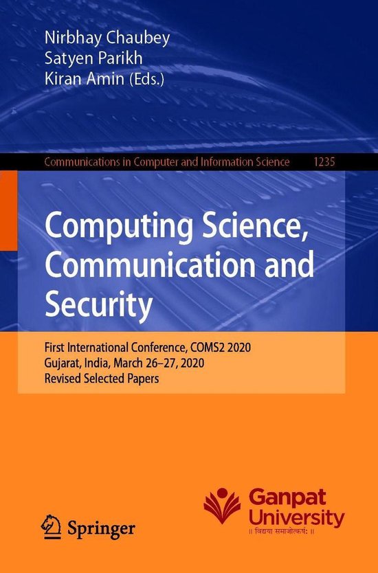 Communications in Computer and Information Science 1235 - Co ... - cover