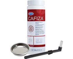 Espressomachine Reinigingsset | Onderhoud en Backflush pakket | Inclusief Cafiza reinigingspoeder + Joe Frex zetgroep borstel + E-61 Blindfilter