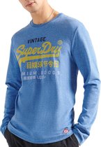 Superdry T-shirt - Mannen - blauw/geel