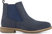 Travelin' Macau Nubuck - Leren Chelsea schoen - Dames enkellaars - Blauw Leer - Maat 42