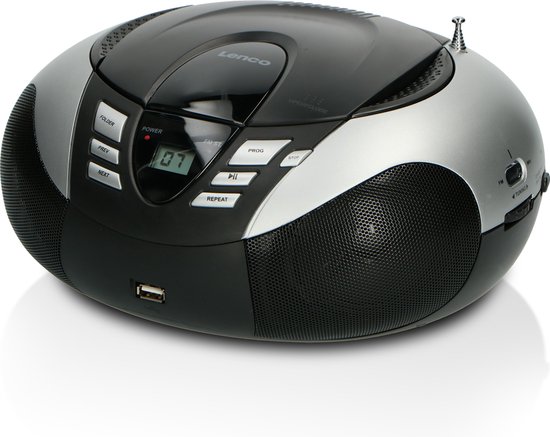 Lenco SCD-37 - Radio lecteur CD avec option MP3 et USB - Argent | bol.com