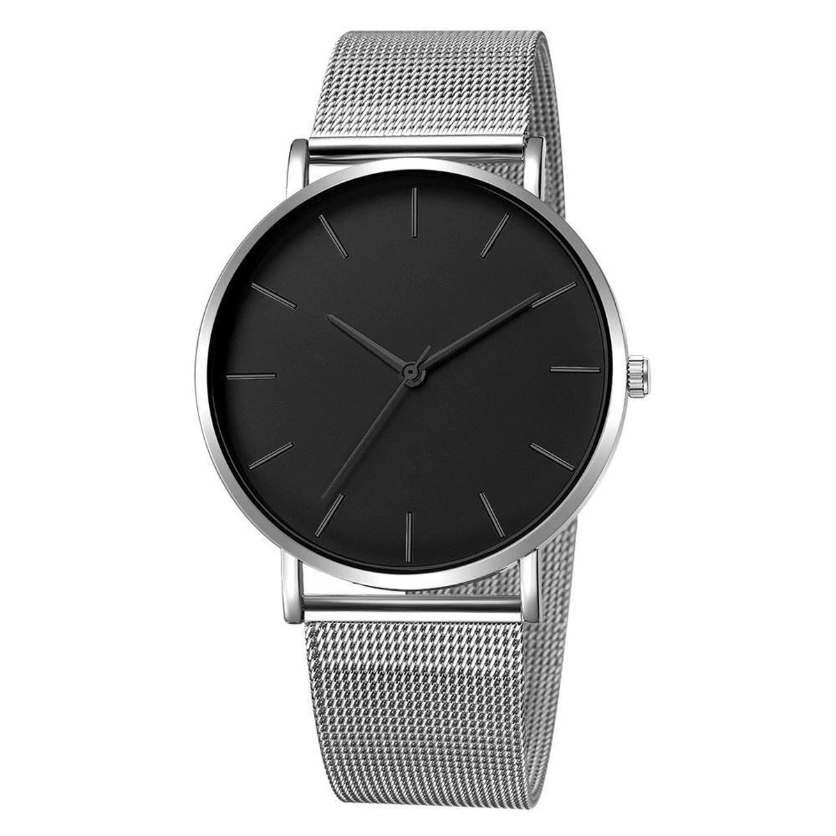 Maxx Mesh Zilver - Zwart Horloge | Staal | Ø 40 mm | Fashion Favorite