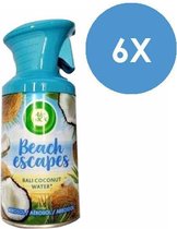 Air Wick - Luchtverfrisser - Beach Escapes - Bali Coconut Waters - 6 x 250 ml - Voordeelverpakking