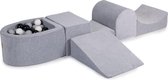 Foam Speelset met ballenbak Grijs incl 100 Ballen: Zwart, Grijs, Wit