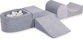 Foam Speelset met ballenbak Grijs incl 100 ballen: Wit