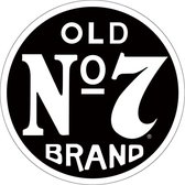 Wandbord - Jack Daniel's Old No 7 Brand - exclusief rond bord op=op