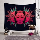 Black Red Sun - Zonnekleed - Zon - Wanddecoratie - 70x95CM