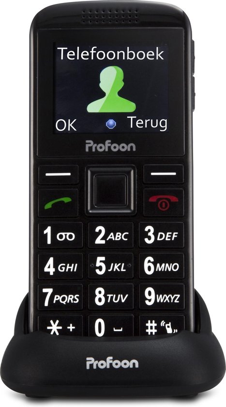 Profoon PM-703 3g Senioren mobiele telefoon - ter wereld te gebruiken en extra... | bol.com