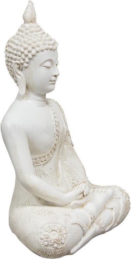 Boeddha beeld - Thaise Meditatie Boeddhabeeld wit 29cm| GerichteKeuze |  bol.com