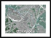 Amersfoort - stadskaart | Inclusief strakke moderne lijst| stadsplattegrond | poster van de stad| 40x30cm