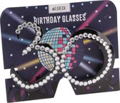 CGB BLACK CLEAR CRYSTAL '30TH' BIRTHDAY GLASSES