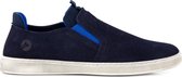 Travelin' Torquay Heren - Leren instappers - Boot schoen - Espadrilles - Blauw Leer - Maat 42