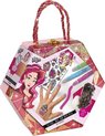 foto van Totum Bling Bling mode - Tattoo, nagel & haardeco beauty set met glitter haar scrunchy  - in luxe glitter bewaarkoffer