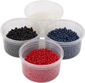 Pearl Clay®, 3x25 gr, 38 gr, 1 set, blauw, rood, zwart