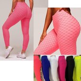 Sportlegging wit anti cellulitis, scrunch butt legging maat L