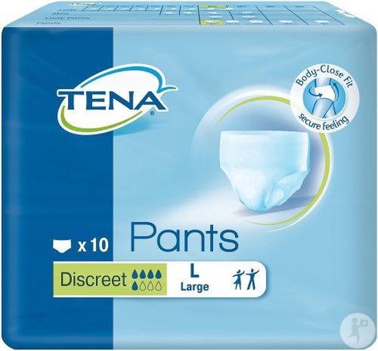 Tena Pants Discreet L Incontinentie - 10 stuks - Incontinentiebroekjes - TENA