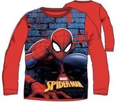 Marvel Spiderman shirt - Lange mouw - longsleeve - rood/blauw - maat 98/104 (4 jaar)