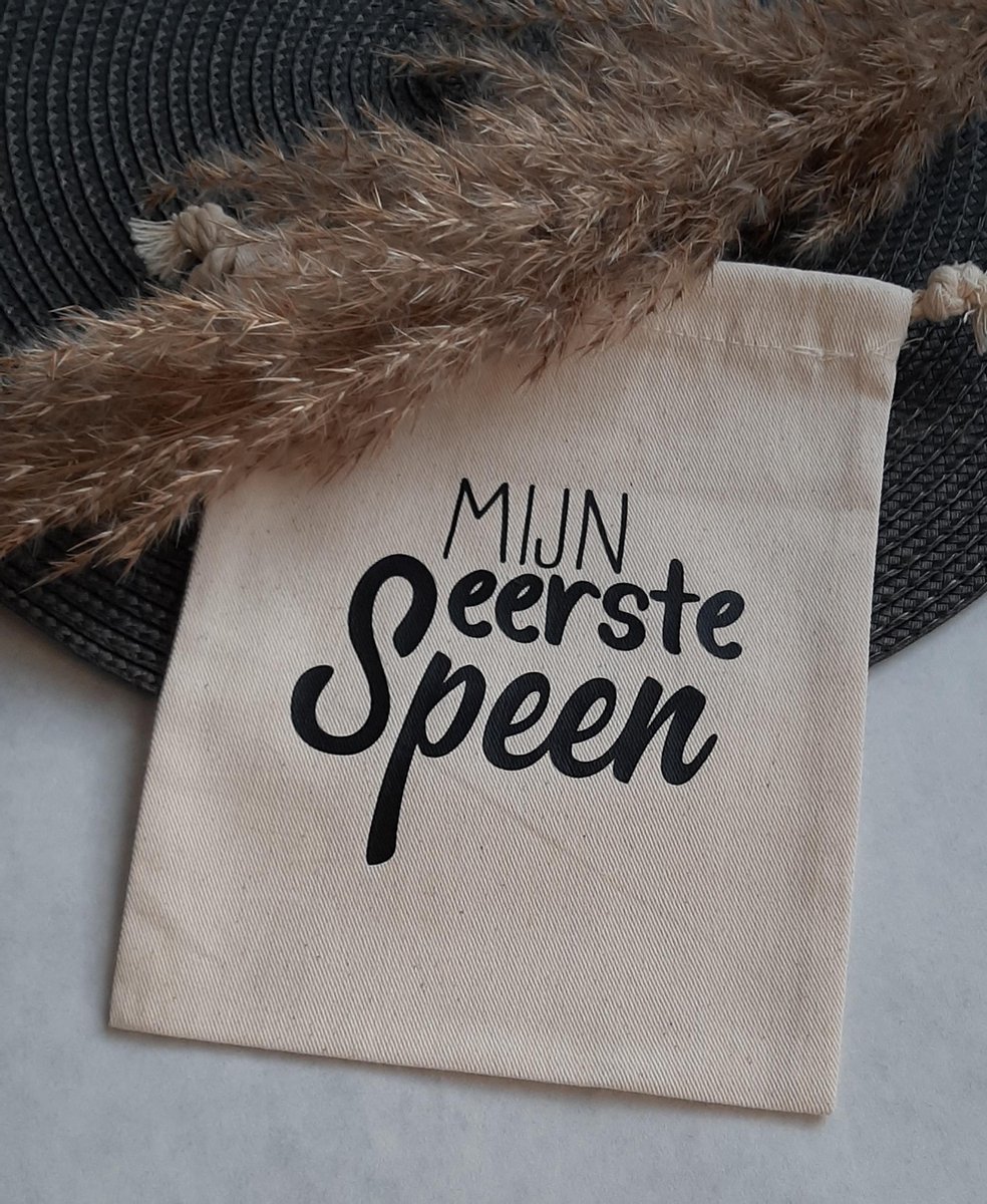 Goedkoopste Mint11 - katoenen zakje - mijn eerste speen - bewaarzakje - kraamcadeau - kraamkado - baby cadeau - babyshowergift