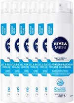 Nivea Men Sensitive Cooling Scheergel - Voordeelverpakking 6 x 200 ml