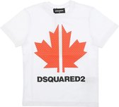 Dsquared2 Jongens Relax Leaf T-Shirt Wit maat 164