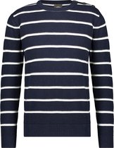 Pullover Streep Navy/Wit (MU15-0201 - Navy-BlancdeBlanc)