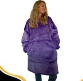 Becozy Hoodie Blanket (paars) - Oodie - Hoodie Deken - Hoodie Blanket - Deken Met Mouwen - Fleece Deken - Huggle Hoodie - Oversized Hoodie