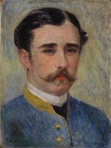 Kunst: Portrait of a Man , c. 1879 van Pierre-Auguste Renoir. Schilderij op aluminium, formaat is   45x100 CM