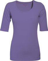 MOOI! Company - Dames T-shirt Joyce - mouwtje tot de elleboog - Aansluitend model - Kleur Purple - XL