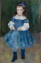 Kunst: Girl with a Jump Rope van Pierre-Auguste Renoir. Schilderij op aluminium, formaat is 30X45 CM