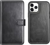 MM&A Étui portefeuille amovible en cuir PU pour Apple iPhone 12 Pro Max - Zwart - Portefeuille - Avec support - Cuir PU - Porte-cartes - Porte-cartes - Fermeture magnétique - Bookcase