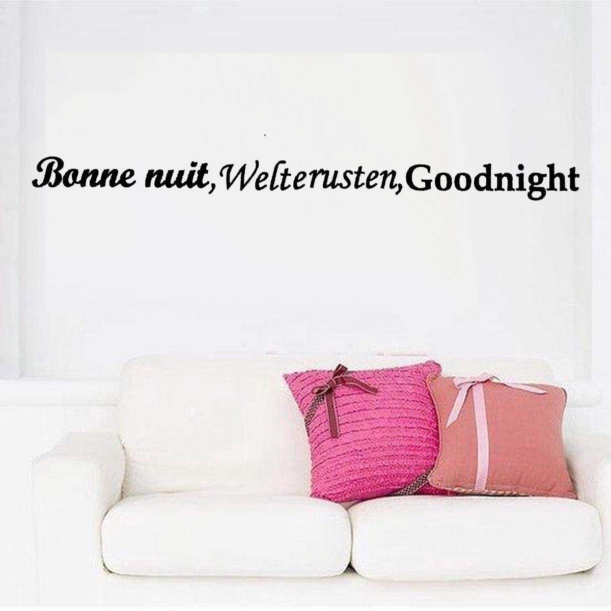 Muursticker Tekst - Bonne nuit