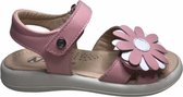 Naturino velcro witte bloem lederen sandalen Sciantis Roze mt 25