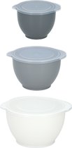 Alpina Set de bols à mélanger - 3 pièces - Bols à pâte avec couvercle - Contenu 1,2, 2 et 3,4 litres