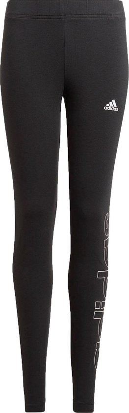 adidas Sportlegging - Maat 164  - Meisjes - zwart/wit