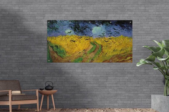 Tableau Impression Sur Toile Vincent Van Gogh - Champs De Blé Aux Corbeaux 30x20 Cm Encadré
