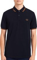 Fred Perry - Twin Tipped Shirt - Donkerblauwe Polo - M - Blauw