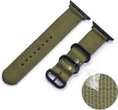 DrPhone SWB1 - Smart Watch Bandje - Roestvrij Staal Gesp - Nylon - Geschikt Voor IOS Smartwatch 42mm - 44mm - 44mm - Groen