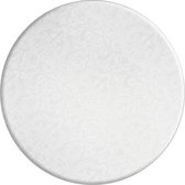 Rond Tafelkleed Gecoat Jacquard - Ø 160 cm - Barok Roomwit