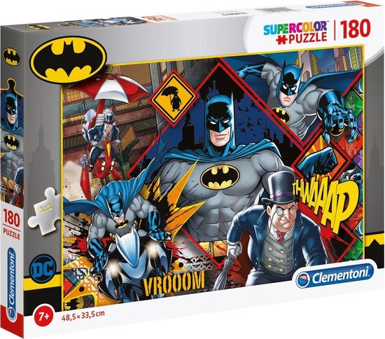 Clementoni - Puzzel - 180 Stukjes - Batman - Puzzel Voor Kinderen - Vanaf 6 Jaar