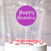 caketopper -cake topper -taart topper -happy birthday topper -roze taarttopper -roze taart topper - verjaardag topper-- Verjaardag Cake Topper Bling Sparkle- Decoratie Teken Gelukk