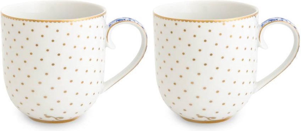 Pip Studio Set/2 Mugs Small Royal White 260ml